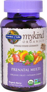 Vitamin and mineral complexes garden of Life Mykind Organics Prenatal Multi Whole Food Gummies Organic Berry -- 120 Vegan Gummy Drops