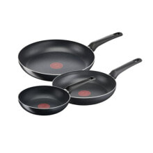 Set of Frying Pans Tefal B5569153 Black Aluminium (3 Units)