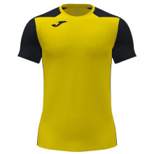 Мужские спортивные футболки мужская спортивная футболка голубая черная с логотипом JOMA Record II Short Sleeve T-Shirt