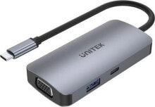 Купить компьютерные разъемы и переходники Unitek: Станция/репликатор Unitek P5 Trio USB-C (D1051A)