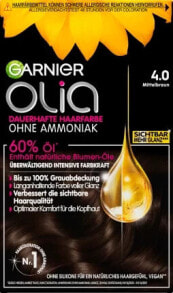 Купить средства для окрашивания волос Garnier Olia: Haarfarbe 4.0 Mittelbraun, 1 St