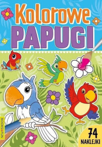 Раскраски для детей kolorowe papugi