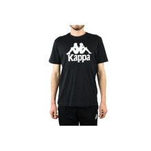 Мужские спортивные футболки мужская футболка спортивная черная с логотипом Kappa Caspar Tshirt