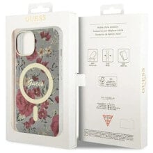 GUESS Guhmp14Shcfwsa iPhone 14.15.13 6.1 Zielonykhaki Flower phone case