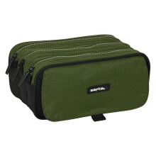 SAFTA Large Triple Dark Forest Pencil Case