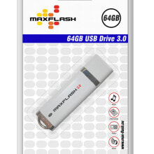 USB flash drives maxFlash 64GB USB 3.0 - 64 GB - USB Type-A - 3.2 Gen 1 (3.1 Gen 1) - 65 MB/s - Cap - White