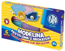 Пластилин и масса для лепки для детей Astra Modelin Astra 6 Colors Pastel With Glitter (304118001)