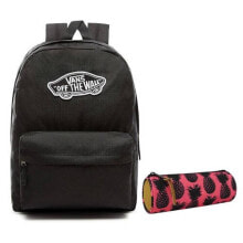Женский спортивный рюкзак черный с логотипом VANS Realm Backpack szkolny - VN0A3UI6BLK + Pirnik ananas