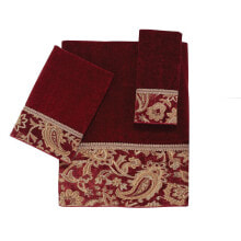 Avanti arabesque Paisley Bordered Cotton Fingertip Towel, 11