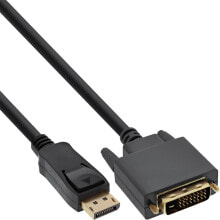 Компьютерные разъемы и переходники inLine 17110 видео кабель адаптер 10 m DisplayPort DVI-D Черный