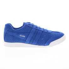 Купить женские кроссовки и кеды Gola: Gola Harrier Squared CLA502 Womens Blue Suede Lace Up Lifestyle Sneakers Shoes 6