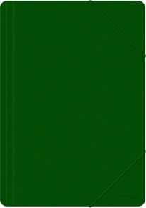 Office Products Folder with rubber band A4, PP, 500 microns, 3-fold, green