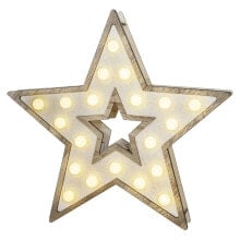 EDM Wooden Star LED A Batteries