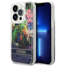 GUESS Guhcp14Xlflsb iPhone 14 Pro Max 6.7 Flower Liquid phone case