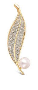 Ювелирные броши bright pearl brooch Leaflet JL0700