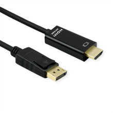 ROLINE 11.04.5996-10 - 2 m - DisplayPort - HDMI - Male - Male - Straight