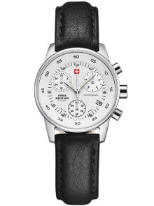 Женские наручные кварцевые часы Swiss Military by Chrono  браслет из телячьей кожи обеспечивает. Водонепроницаемость составляет 5 АТМ. Минеральное стекло с сапфировым покрытием.