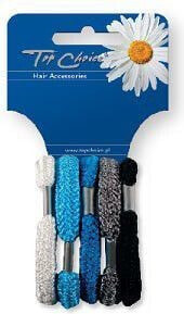 Резинки, ободки, повязки для волос Top Choice Thick braided rubber bands, mix of colors 5 pcs. 21527