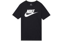 Nike Sportswear 字母Logo印花圆领短袖T恤 男款 黑色 / Футболка Nike Sportswear LogoT BV0629-010