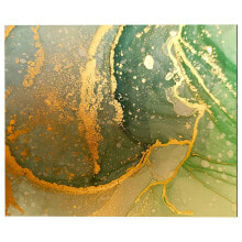 Metallbild Kelly Green Marble Art