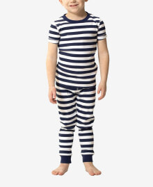 Pajamas for Peace nautical Stripe Little Boys and Girls 2-Piece Pajama Set