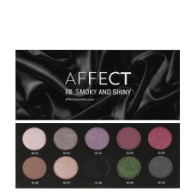 Affect Smoky And Shiny Eyeshadow Palette Палетка сияющих и матовых теней для век 10 оттенков, 20 г