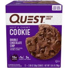 Протеиновые батончики и перекусы Quest Nutrition Protein Cookie Double Chocolate Chip Протеиновое печенье с шоколадной крошкой 12 шт