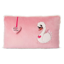 NICI Cushion Love Swan Rect. Approx. 43X25 Cm Green