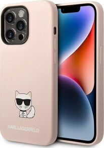 Karl Lagerfeld Etui Karl Lagerfeld KLHCP14LSLCTPI Apple iPhone 14 Pro hardcase jasnoróżowy/light pink Silicone Choupette Body