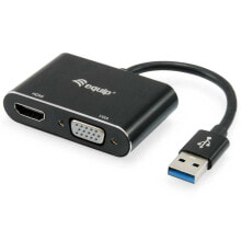 EQUIP 133386 USB 3.0 To VGA/HDMI M/F Adapter