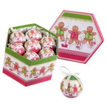 Christmas Baubles Multicolour Polyfoam Ø 7,5 cm Gingerbread Man (14 Units)