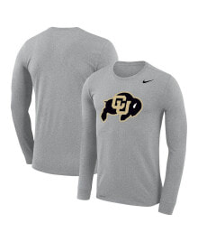 Nike men's Heather Gray Colorado Buffaloes Legend Wordmark Performance Long Sleeve T-shirt