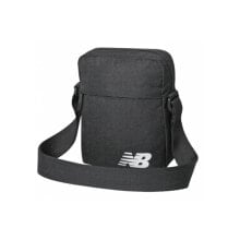 Мужская сумка через плечо спортивная тканевая маленькая планшет серая New Balance BG03080GBKW