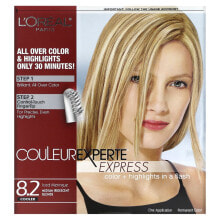 Краска для волос L'Oreal, Couleur Experte Express, краска для волос с эффектом выгоревших прядей, оттенок 8.2 «Сияющий блонд», на 1 применение