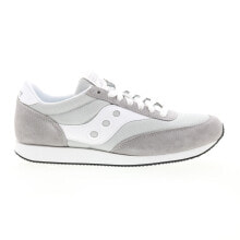 Купить мужские кроссовки Saucony: Saucony Hornet S70538-2 Mens Gray Suede Lace Up Lifestyle Sneakers Shoes