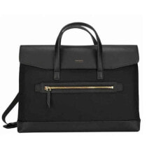 Мужские сумки для ноутбуков Мужская сумка для ноутбука кожаная черная 35.6 см Suitcase for laptop Targus Newport Slim 14