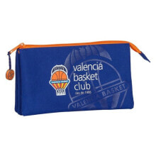 Школьные пеналы несессер Valencia Basket Синий Оранжевый