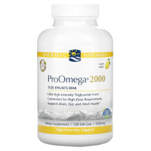 Рыбий жир и Омега 3, 6, 9 Нордик Натуралс, ProOmega 2000, лимон, 1,250 мг, 120 мягких таблеток