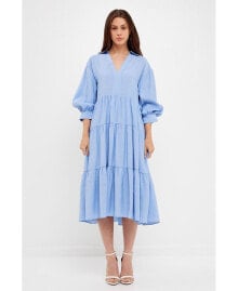 English Factory women's Drop Shoulder Midi Dress