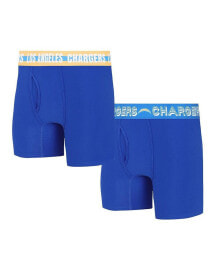 Купить женские трусы Concepts Sport: Men's Los Angeles Chargers Gauge Knit Boxer Brief Two-Pack