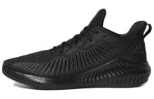 adidas AlphaBounce 休闲 轻便透气 低帮 跑步鞋 男款 黑 / Кроссовки Adidas AlphaBounce EG1391