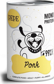 Paka Zwierzaka Mokra karma PEPE MONO PROTEIN Pork (wieprzowina) 400g