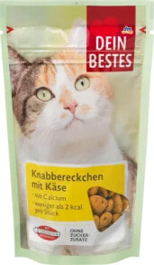 Купить лакомства для кошек Dein Bestes: Katzenleckerli Knabbereckchen mit Käse, 65 g