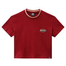 Мужские спортивные футболки мужская спортивная футболка красная с логотипом DICKIES Saxman Short Sleeve T-Shirt