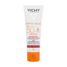 Vichy Capital Soleil Anti-Ageing 3-in-1 SPF50 50 ml sonnenschutz fürs gesicht Feine Linien & Falten für Frauen