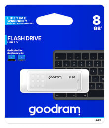 Goodram UME2 USB флеш накопитель 8 GB USB тип-A 2.0 Белый UME2-0080W0R11