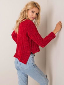 Женские джемперы свитер-19-SW-4557.60-тёмно-красный