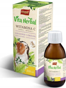 Купить наполнители и сено для грызунов Vitapol: Vitapol Vita Herbal dla gryzoni i królika, witamina C 100ml