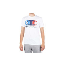 Мужские футболки Мужская спортивная футболка белая с логотипом Champion Crewneck Tee