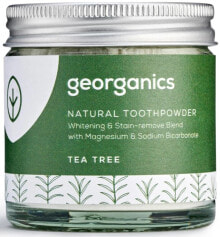 Aufhellendes natürliches Zahnpulver mit Teebaumöl - Georganics Tea Tree Natural Toothpowder